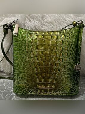 NWT BRAHMIN Melbourne Collection Cacti Green Katie Crossbody Bag